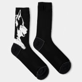 Siberian Husky Socks Husky Pup  Socks Customize Sokken (Rechts)