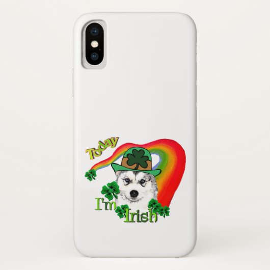 Siberian Husky St Patrick's Case-Mate iPhone Case (Achterkant)