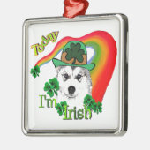 Siberian Husky St Patrick's Metalen Ornament (Links)