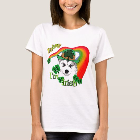 Siberian Husky St Patrick's T-shirt (Voorkant)