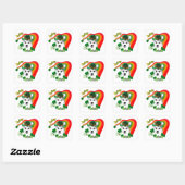 Siberian Husky St Patrick's Vierkante Sticker (Vel)