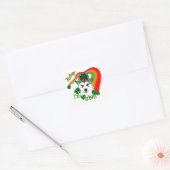 Siberian Husky St Patrick's Vierkante Sticker (Envelop)