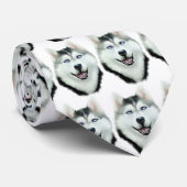 Siberian Husky Stropdas (Opgerold)