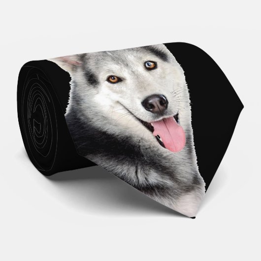 Siberian Husky Stropdas (Opgerold)