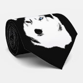 Siberian Husky Stropdassen Stylish Alaskan Malamut (Opgerold)