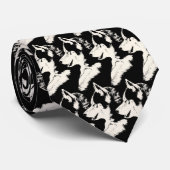 Siberian Husky Stropdassen Stylish Alaskan Malamut (Opgerold)