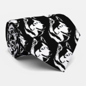 Siberian Husky Stropdassen Stylish Alaskan Malamut (Opgerold)