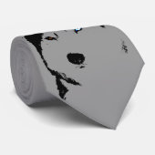 Siberian Husky Stropdassen Stylish Alaskan Malamut (Opgerold)