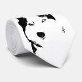 Siberian Husky Stropdassen Stylish Alaskan Malamut (Opgerold)