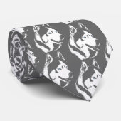 Siberian Husky Stropdassen Stylish Alaskan Malamut (Opgerold)