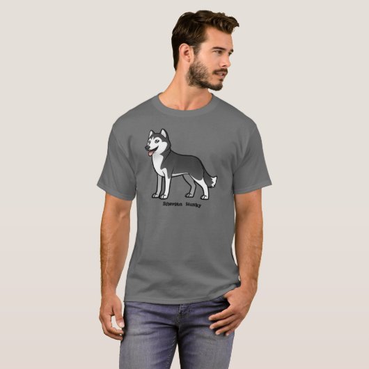Siberian Husky T-shirt (Voorkant volledig)