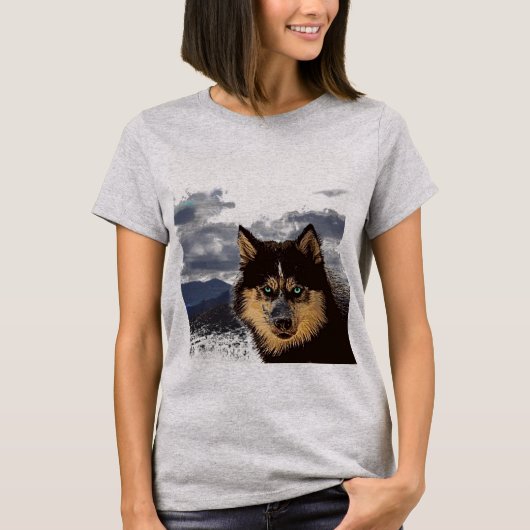 Siberian Husky T-Shirt (Voorkant)