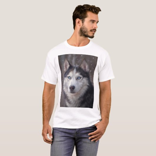 Siberian Husky T-shirt (Voorkant volledig)