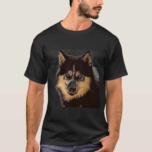 Siberian Husky T-Shirt (Voorkant)