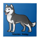 Siberian Husky Tegeltje (Voorkant)