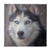 Siberian Husky Tegeltje (Voorkant)