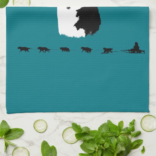 Siberian Husky Theedoek (Gevouwen)