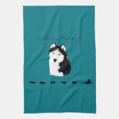 Siberian Husky Theedoek (Verticaal)