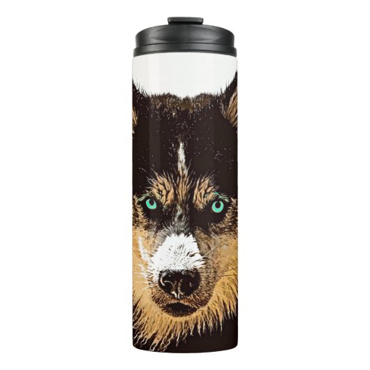 Siberian Husky Thermal Tumbler Thermosbeker (Voorkant)