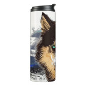 Siberian Husky Thermal Tumbler Thermosbeker (Gedraaid links)