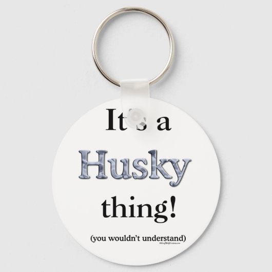 Siberian Husky Thing Sleutelhanger (Voorkant)