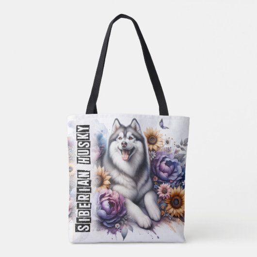 Siberian Husky Tote Bag (Achterkant)