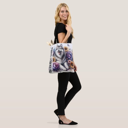 Siberian Husky Tote Bag (Op model)