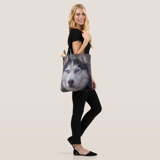Siberian Husky Tote Bag (Op model)