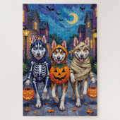 Siberian Husky Trick-or-Treating Halloween Costume Legpuzzel (Verticaal)