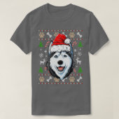 Siberian Husky Ugly Kerstkerstkerstkerstkerstkerst T-shirt (Design voorkant)