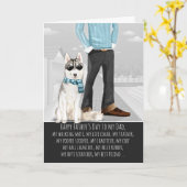 Siberian Husky uit de Dog Vaderdag Funny Kaart (Gele Bloem)