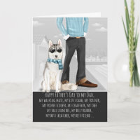 Siberian Husky uit de Dog Vaderdag Funny