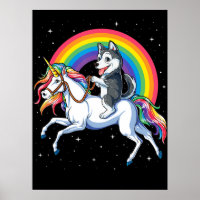 Siberian Husky Unicorn Girls Space Galaxy