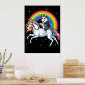 Siberian Husky Unicorn Girls Space Galaxy Poster (Keuken)