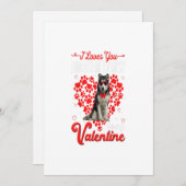 Siberian Husky Valentijnsdag T-shirt Grappige Hond Feestdagenkaart (Voorkant / Achterkant)