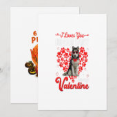 Siberian Husky Valentines Day Tee Funny Dog Feestdagenkaart (Voorkant / Achterkant)
