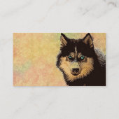 Siberian Husky Visitekaartje (Achterkant)