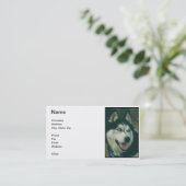 Siberian Husky Visitekaartje (Staand voorkant)