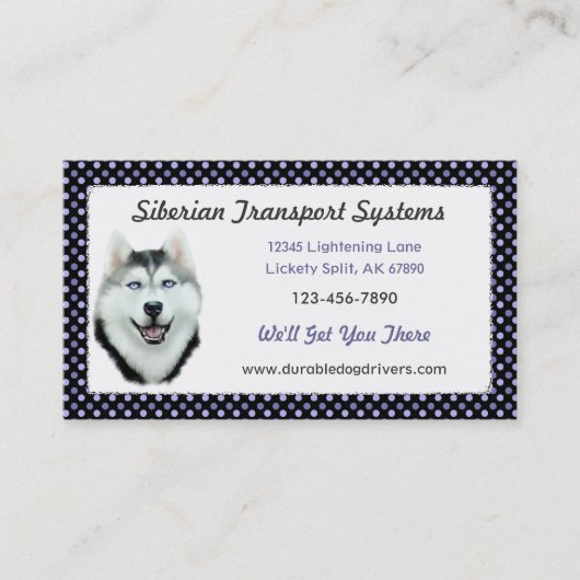 Siberian Husky Visitekaartje (Voorkant)