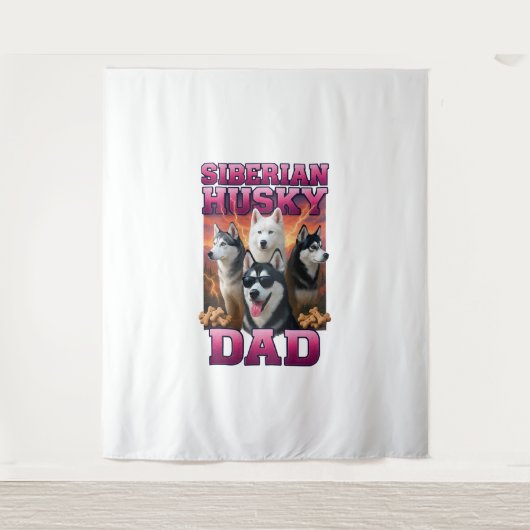 Siberian Husky Wandkleed (Voorkant)