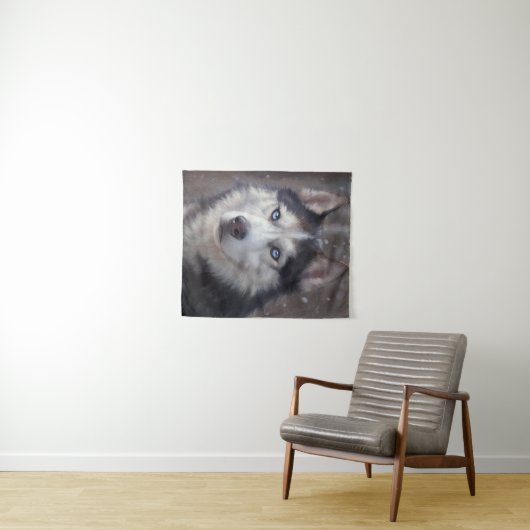 Siberian Husky Wandkleed (In Situ (horizontaal))