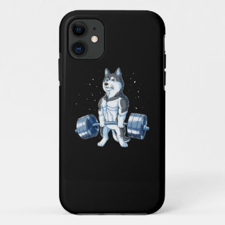 Siberian Husky Weightlift Funny Deadlift Mannen Case-Mate iPhone Case