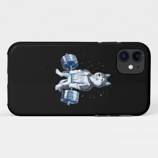 Siberian Husky Weightlift Funny Deadlift Mannen Case-Mate iPhone Case (Achterkant (horizontaal))
