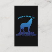 Siberian Husky Winter Dog Howling Wolf Silhouette Visitekaartje (Voorkant)