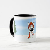 Siberian Husky Winter Scene Mok (Voorkant links)
