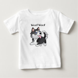Siberian Husky Wof Wof Baby T-Shirt