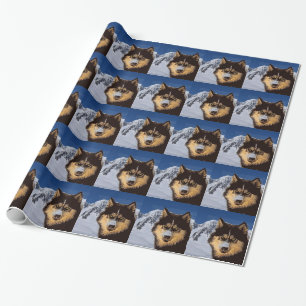 Siberian Husky Wrapping Paper Cadeaupapier