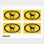 Siberian Husky Xing Rechthoekige Sticker (Vel)