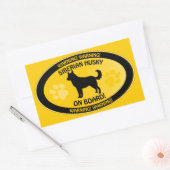 Siberian Husky Xing Rechthoekige Sticker (Envelop)