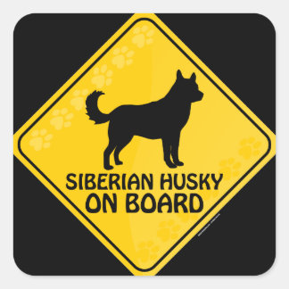 Siberian Husky Xing Vierkante Sticker